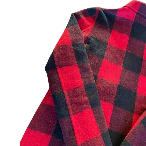 CELINE Wool/Cashmere Red & Black Plaid Jacket |Size: 40| - Picture 9 of 10